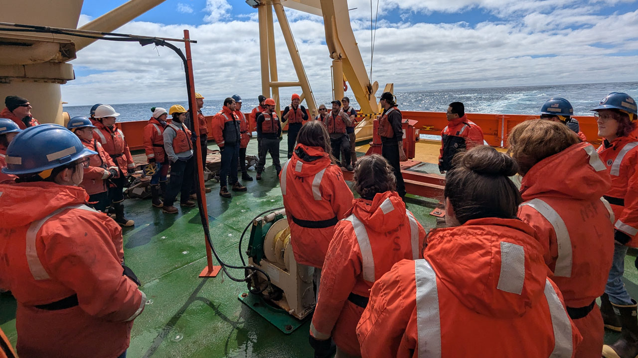 briefing for expedition crew