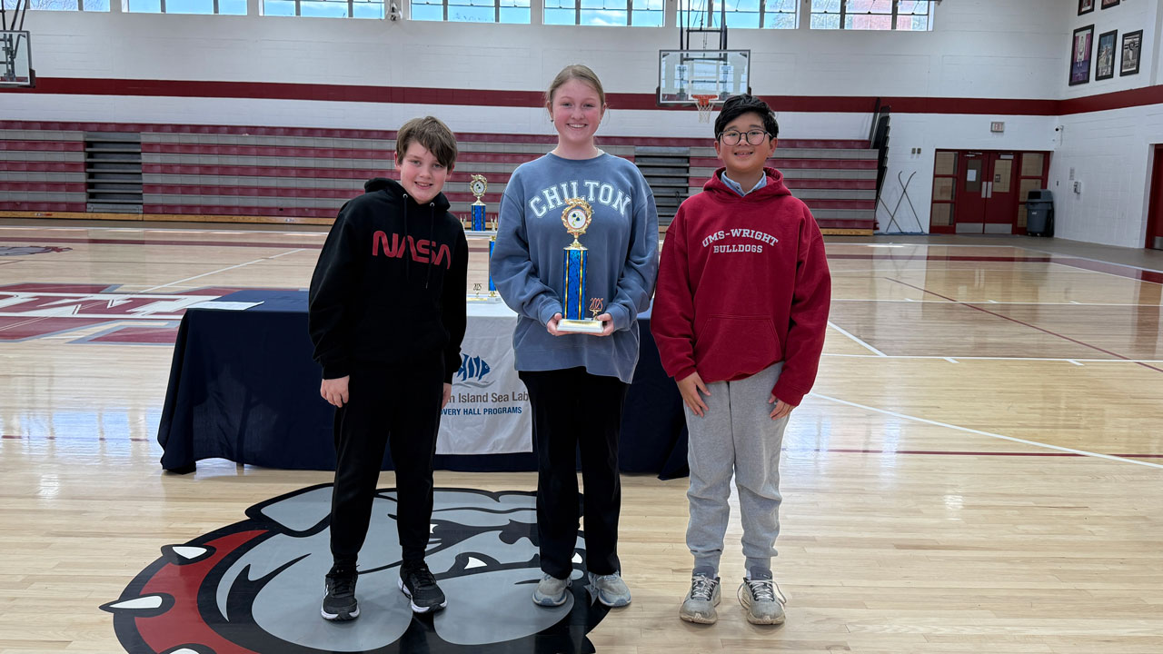 middle school second place winner in seapearch competition